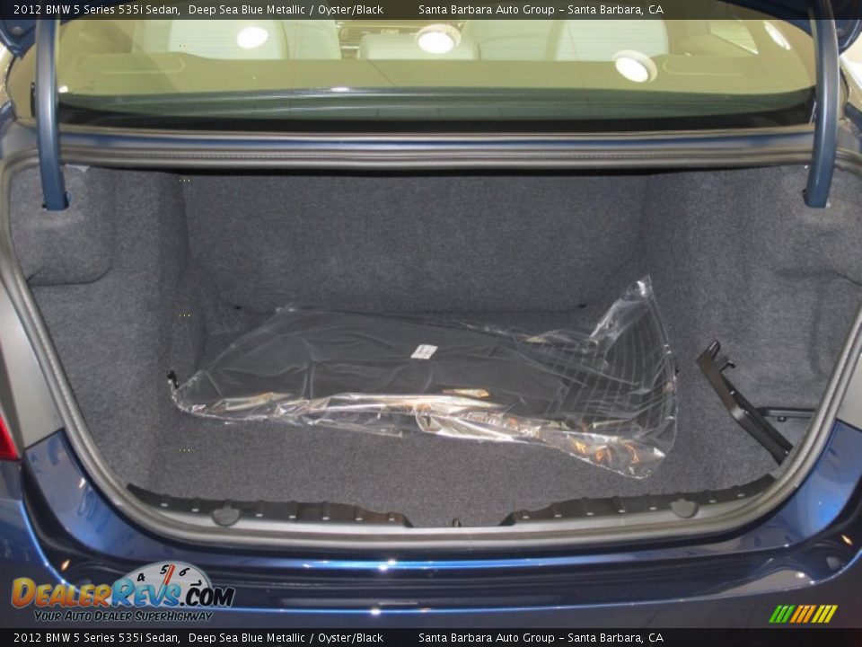 2012 BMW 5 Series 535i Sedan Deep Sea Blue Metallic / Oyster/Black Photo #13