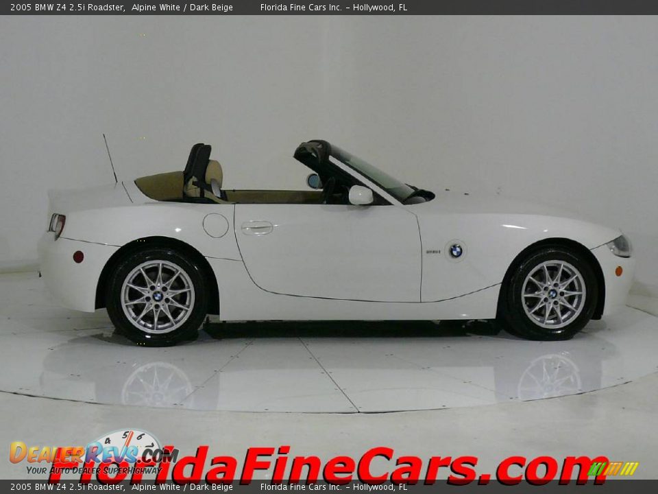 2005 BMW Z4 2.5i Roadster Alpine White / Dark Beige Photo #4