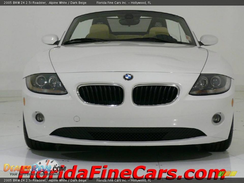 2005 BMW Z4 2.5i Roadster Alpine White / Dark Beige Photo #5
