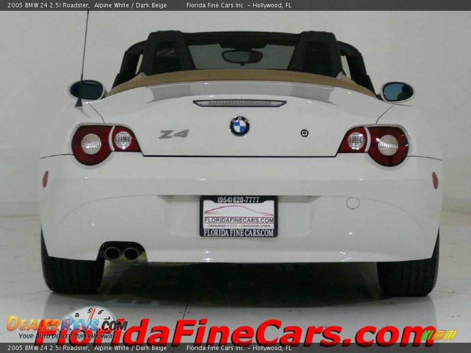 2005 BMW Z4 2.5i Roadster Alpine White / Dark Beige Photo #6