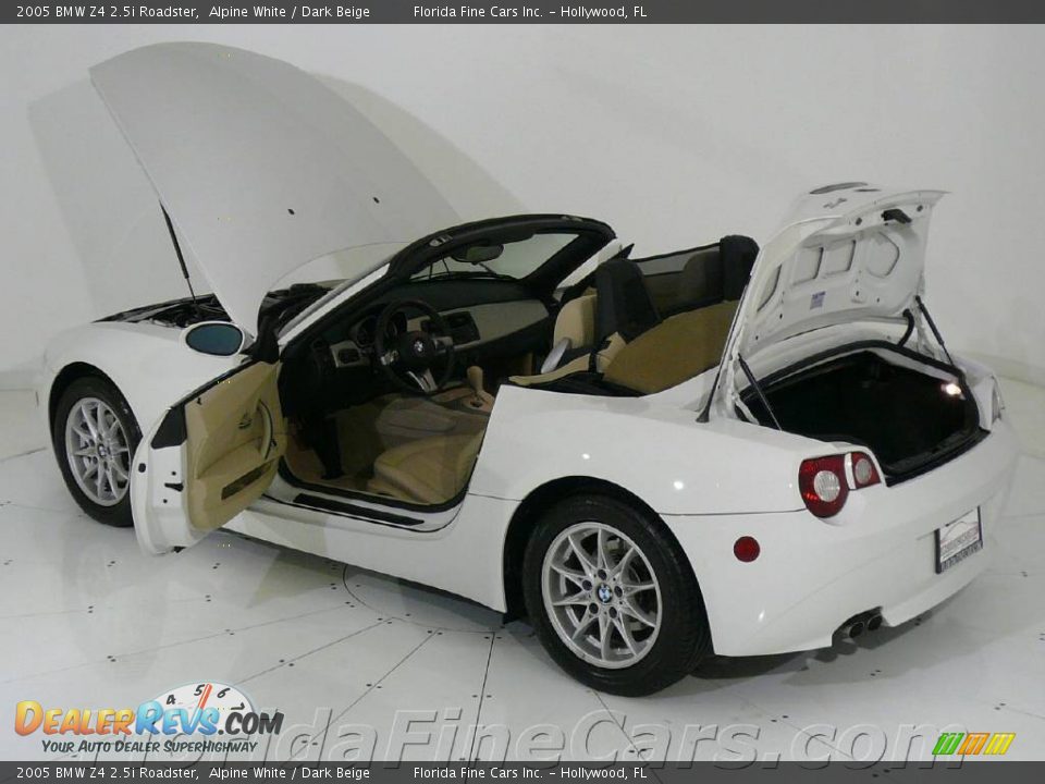 2005 BMW Z4 2.5i Roadster Alpine White / Dark Beige Photo #8