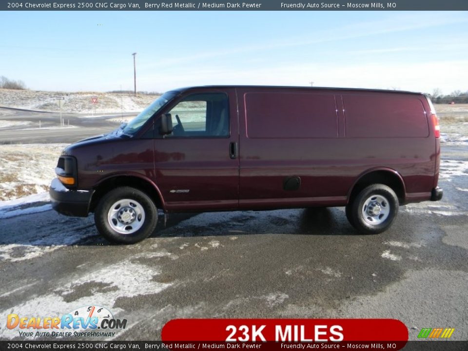 2004 Chevrolet Express 2500 CNG Cargo Van Berry Red Metallic / Medium Dark Pewter Photo #1