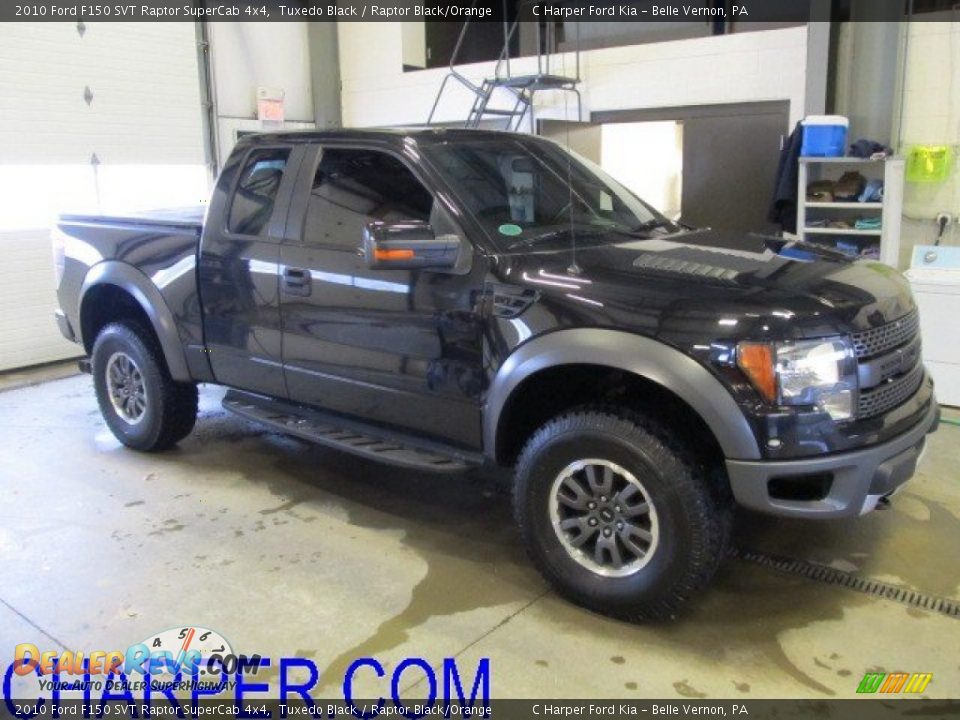 2010 Ford F150 SVT Raptor SuperCab 4x4 Tuxedo Black / Raptor Black/Orange Photo #1