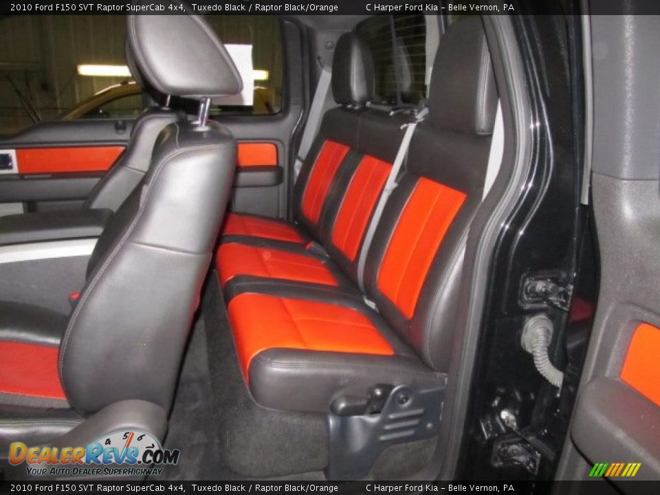 Raptor Black/Orange Interior - 2010 Ford F150 SVT Raptor SuperCab 4x4 Photo #13