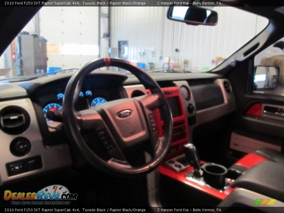 2010 Ford F150 SVT Raptor SuperCab 4x4 Tuxedo Black / Raptor Black/Orange Photo #16