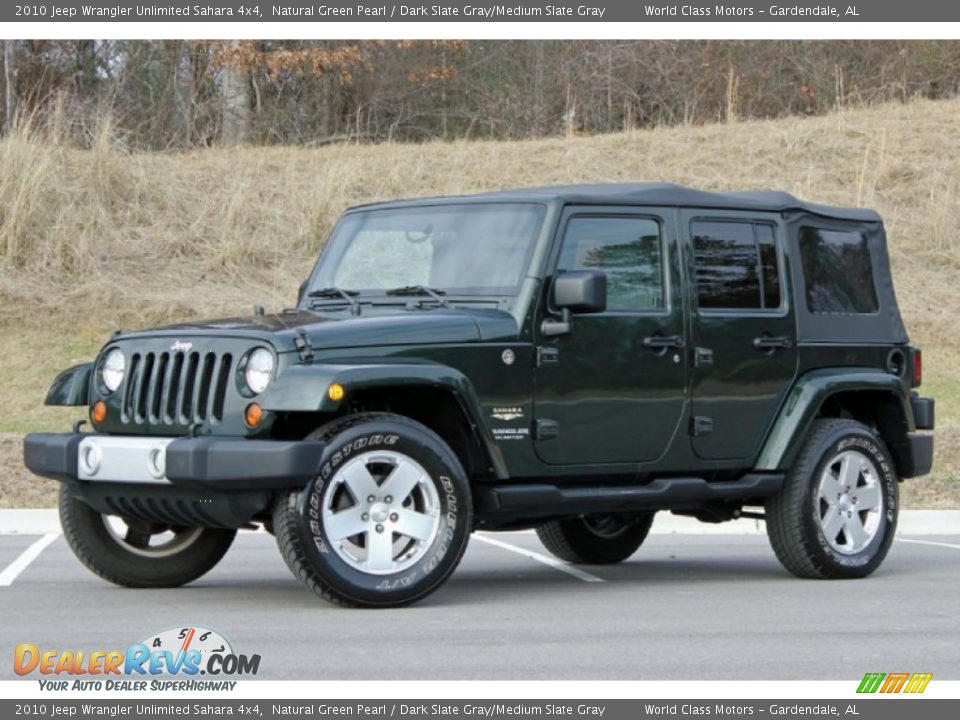2010 Jeep Wrangler Unlimited Sahara 4x4 Natural Green Pearl / Dark Slate Gray/Medium Slate Gray Photo #5