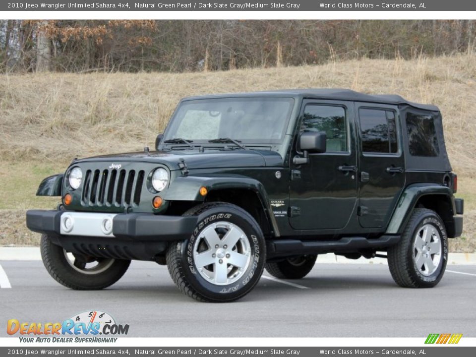 2010 Jeep Wrangler Unlimited Sahara 4x4 Natural Green Pearl / Dark Slate Gray/Medium Slate Gray Photo #6