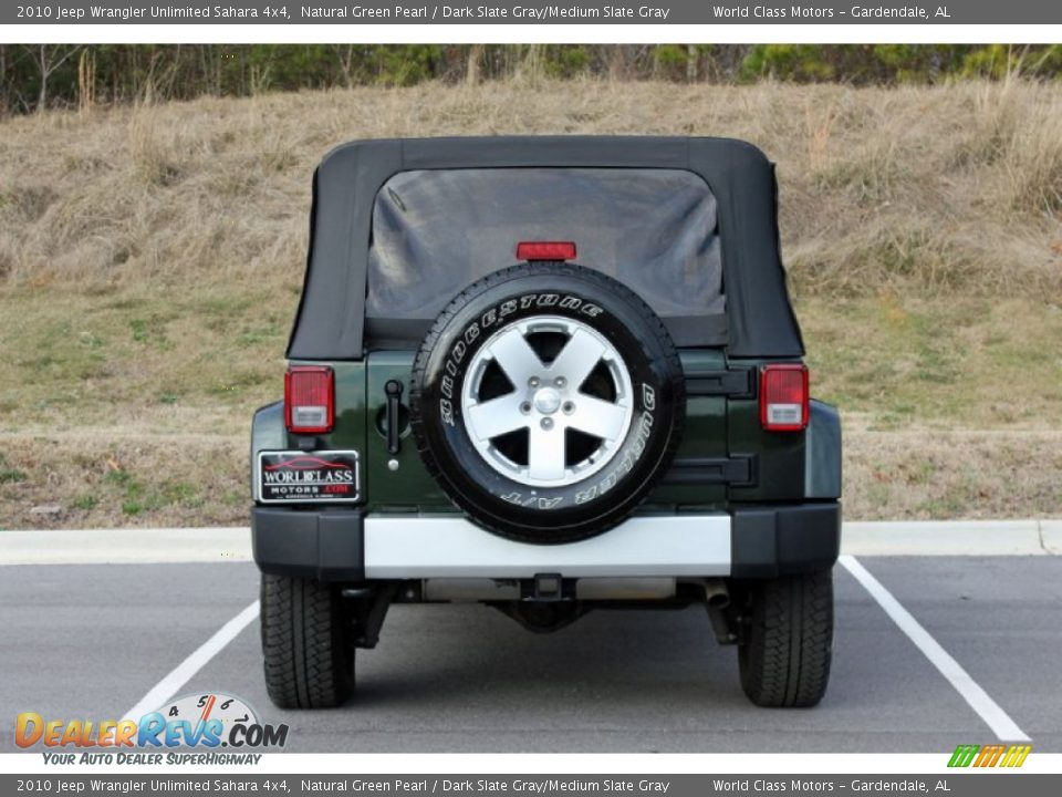 2010 Jeep Wrangler Unlimited Sahara 4x4 Natural Green Pearl / Dark Slate Gray/Medium Slate Gray Photo #15