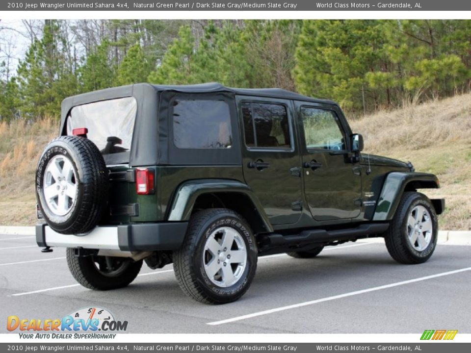 2010 Jeep Wrangler Unlimited Sahara 4x4 Natural Green Pearl / Dark Slate Gray/Medium Slate Gray Photo #17