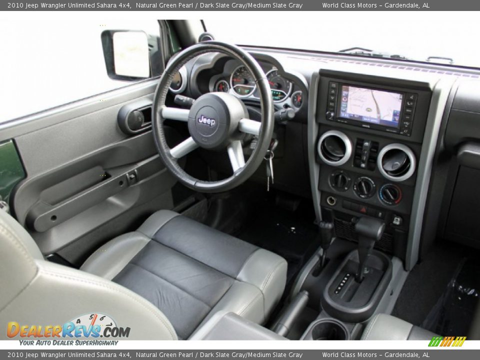 2010 Jeep Wrangler Unlimited Sahara 4x4 Natural Green Pearl / Dark Slate Gray/Medium Slate Gray Photo #33