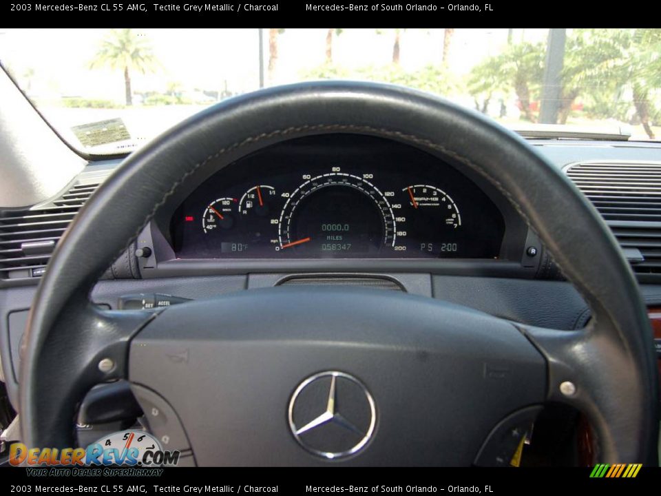 2003 Mercedes-Benz CL 55 AMG Tectite Grey Metallic / Charcoal Photo #17