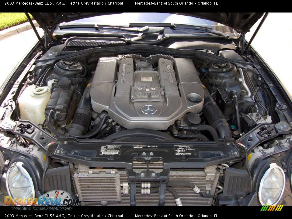 2003 Mercedes-Benz CL 55 AMG Tectite Grey Metallic / Charcoal Photo #22