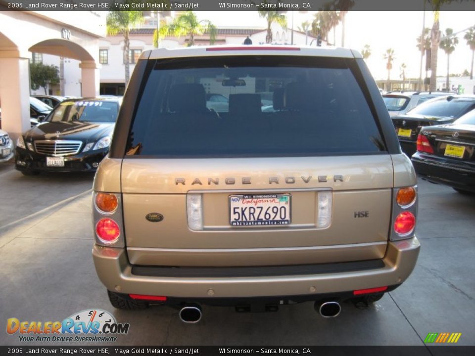 2005 Land Rover Range Rover HSE Maya Gold Metallic / Sand/Jet Photo #3