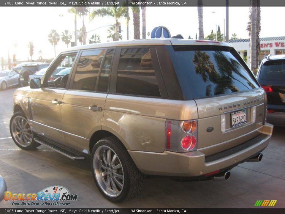 2005 Land Rover Range Rover HSE Maya Gold Metallic / Sand/Jet Photo #6