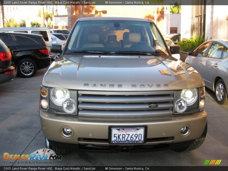 2005 Land Rover Range Rover HSE Maya Gold Metallic / Sand/Jet Photo #8