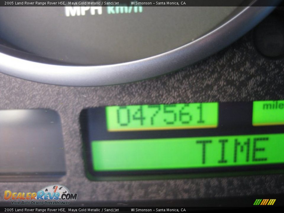 2005 Land Rover Range Rover HSE Maya Gold Metallic / Sand/Jet Photo #13