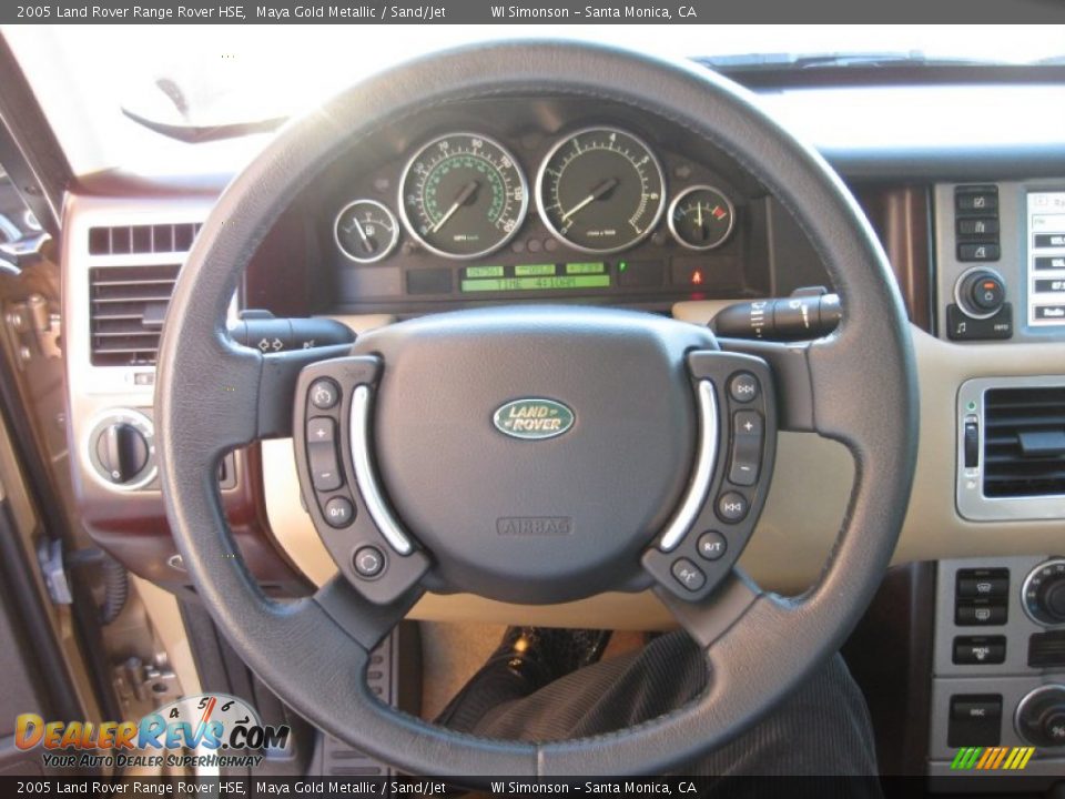 2005 Land Rover Range Rover HSE Maya Gold Metallic / Sand/Jet Photo #18
