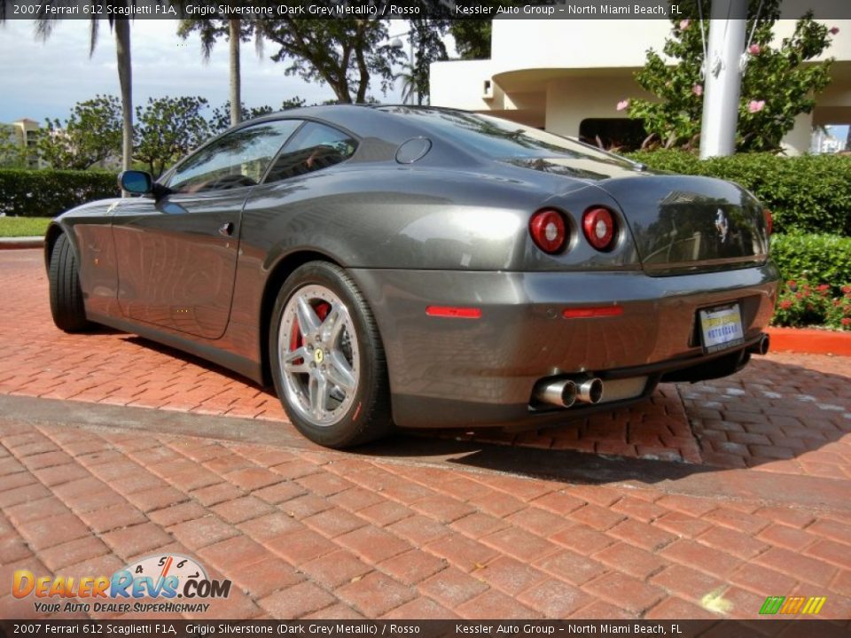 2007 Ferrari 612 Scaglietti F1A Grigio Silverstone (Dark Grey Metallic) / Rosso Photo #2