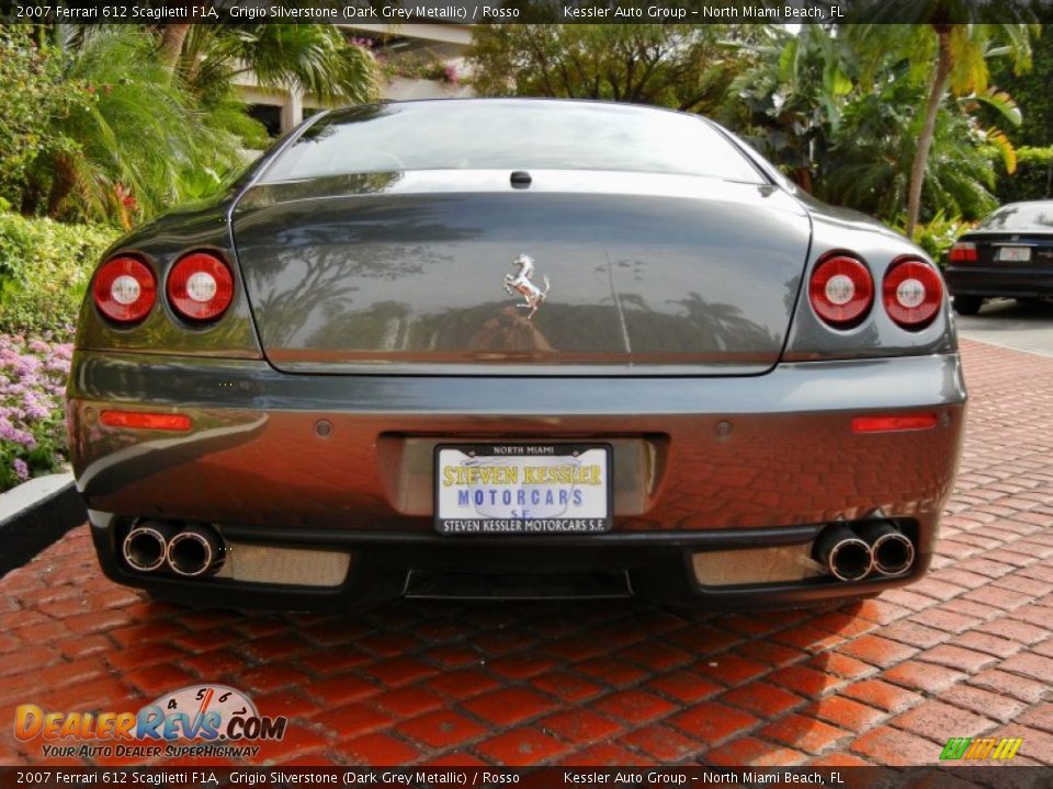 2007 Ferrari 612 Scaglietti F1A Grigio Silverstone (Dark Grey Metallic) / Rosso Photo #8
