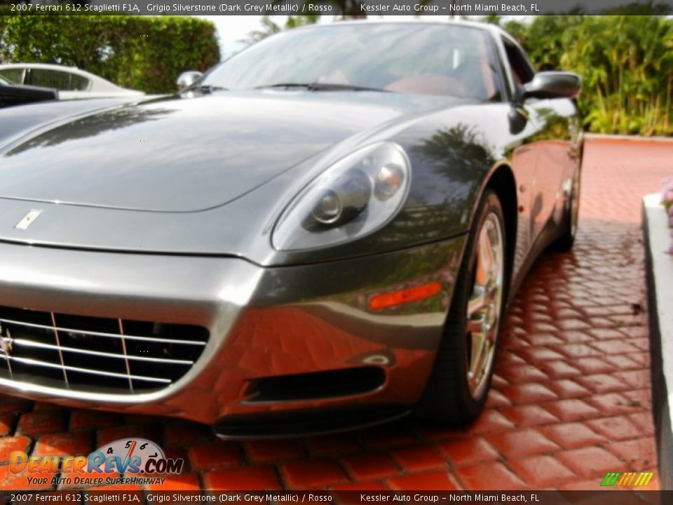 2007 Ferrari 612 Scaglietti F1A Grigio Silverstone (Dark Grey Metallic) / Rosso Photo #10
