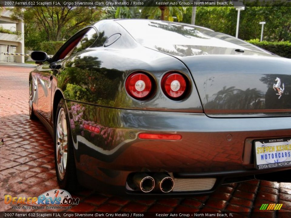 2007 Ferrari 612 Scaglietti F1A Grigio Silverstone (Dark Grey Metallic) / Rosso Photo #11