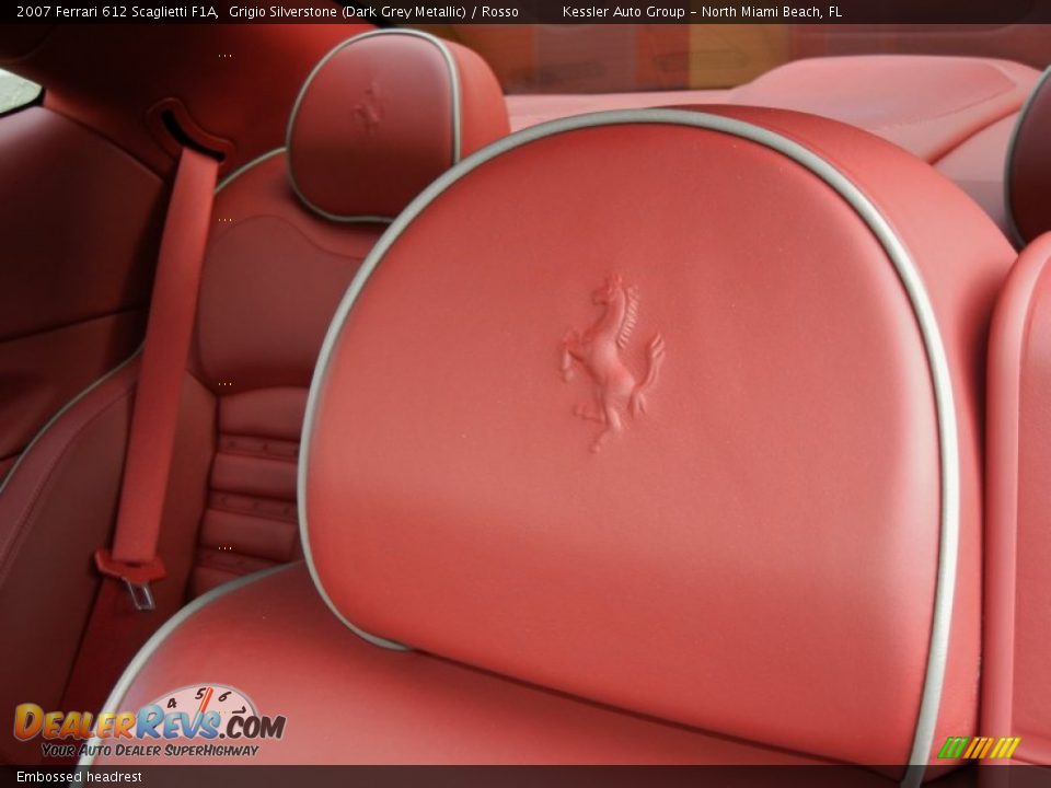 Embossed headrest - 2007 Ferrari 612 Scaglietti