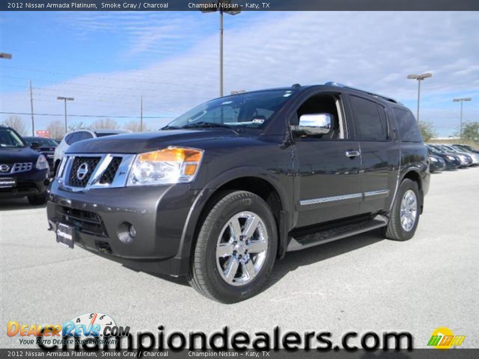 2012 Nissan Armada Platinum Smoke Gray / Charcoal Photo #1