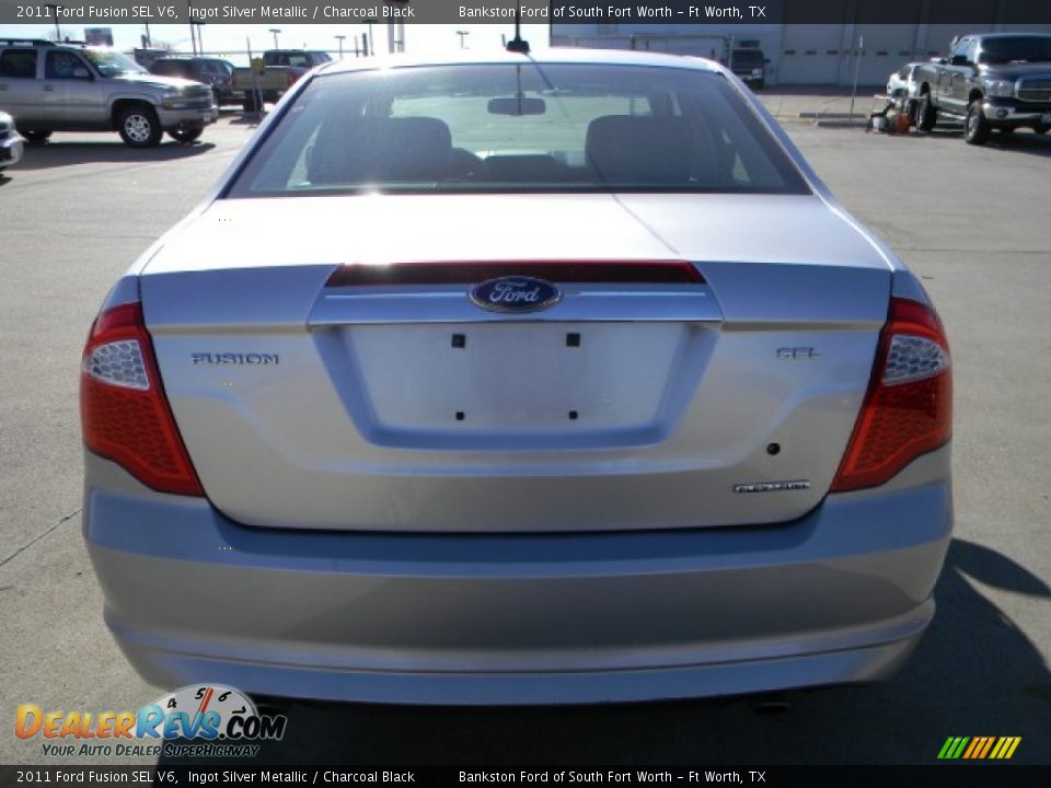 2011 Ford Fusion SEL V6 Ingot Silver Metallic / Charcoal Black Photo #4