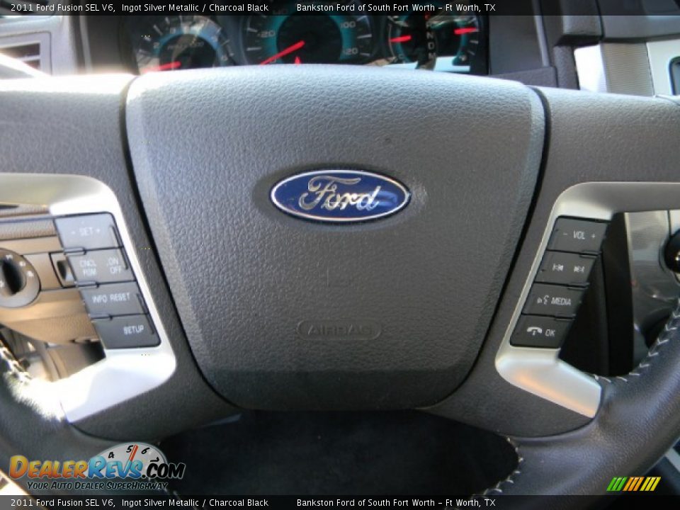 2011 Ford Fusion SEL V6 Ingot Silver Metallic / Charcoal Black Photo #12