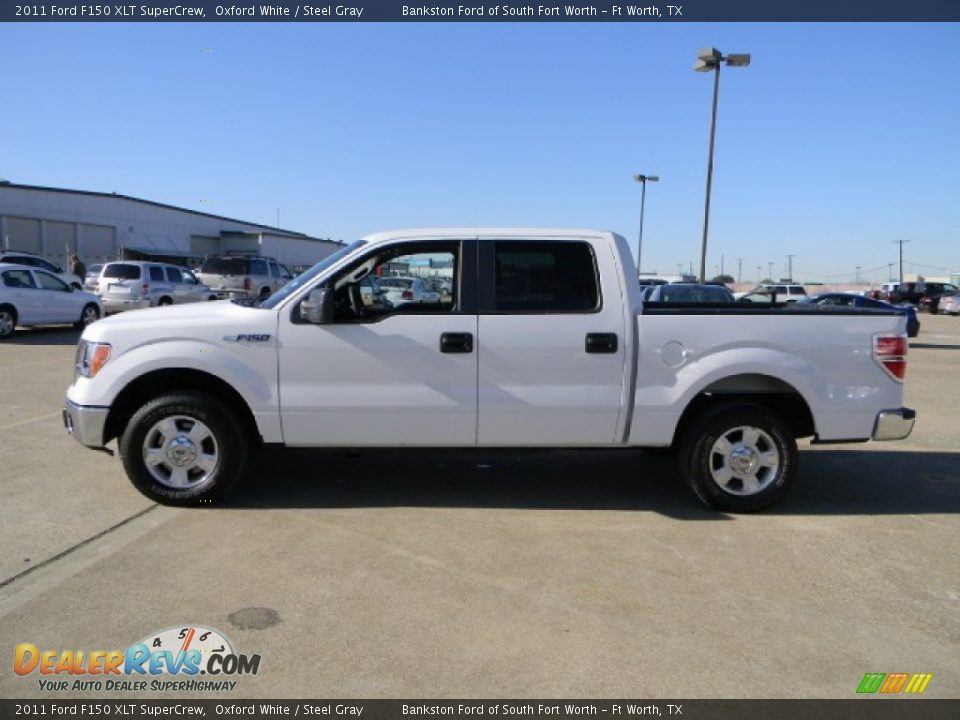 2011 Ford F150 XLT SuperCrew Oxford White / Steel Gray Photo #5