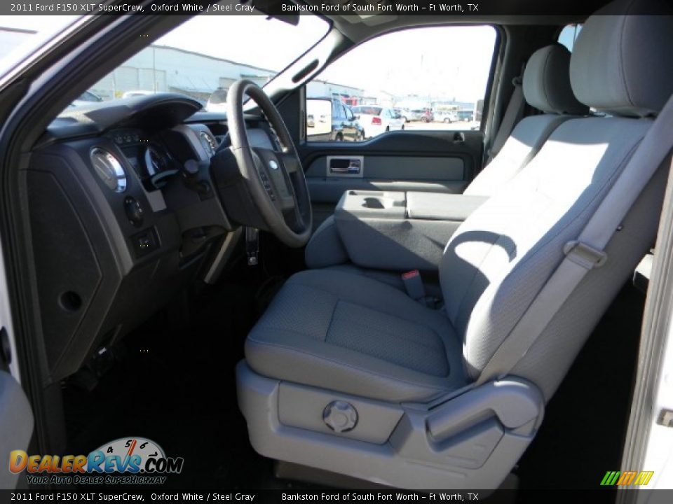 2011 Ford F150 XLT SuperCrew Oxford White / Steel Gray Photo #7