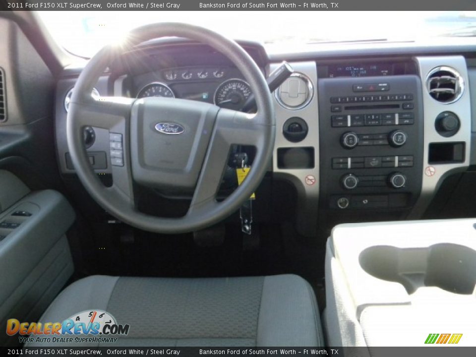 2011 Ford F150 XLT SuperCrew Oxford White / Steel Gray Photo #9