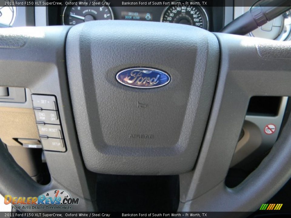 2011 Ford F150 XLT SuperCrew Oxford White / Steel Gray Photo #11