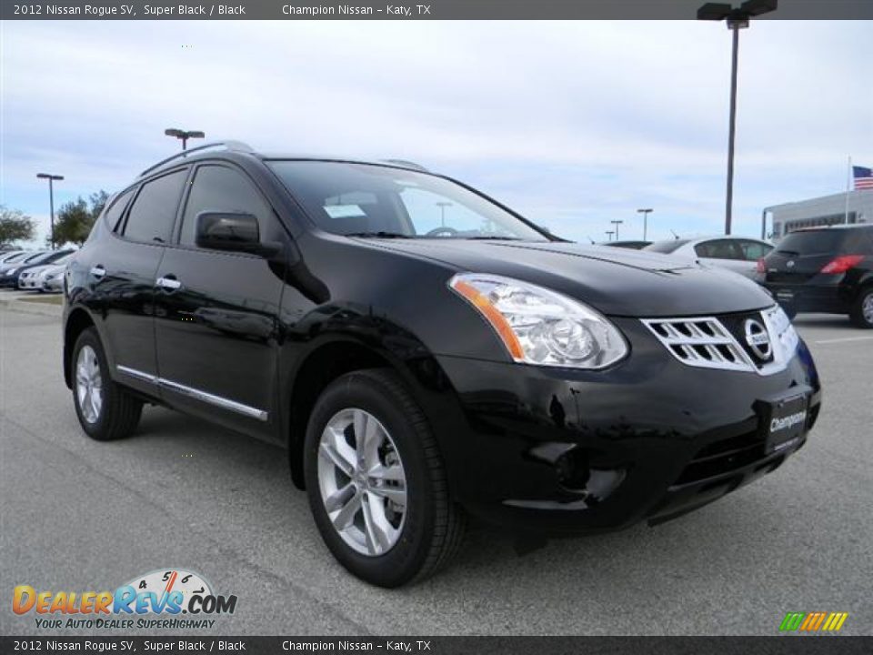 2012 Nissan Rogue SV Super Black / Black Photo #3