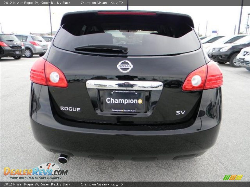 2012 Nissan Rogue SV Super Black / Black Photo #5