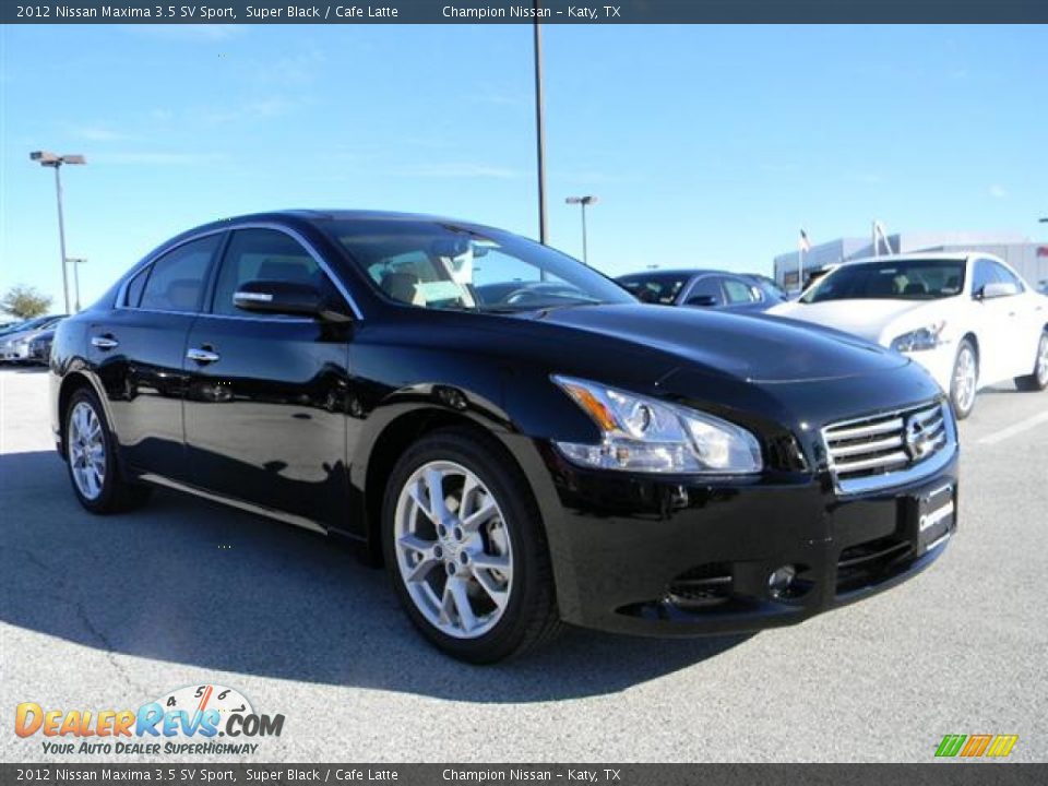 2012 Nissan Maxima 3.5 SV Sport Super Black / Cafe Latte Photo #3