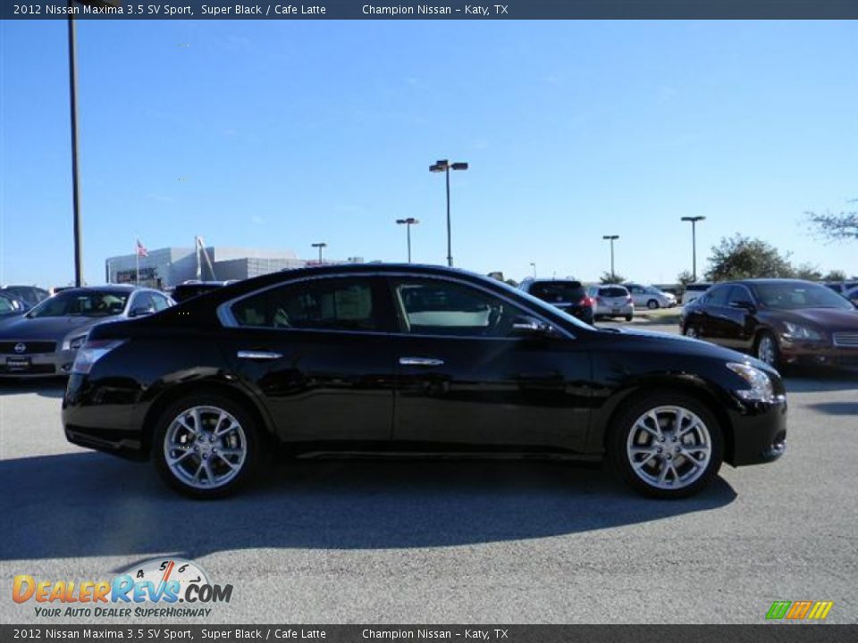 2012 Nissan Maxima 3.5 SV Sport Super Black / Cafe Latte Photo #4