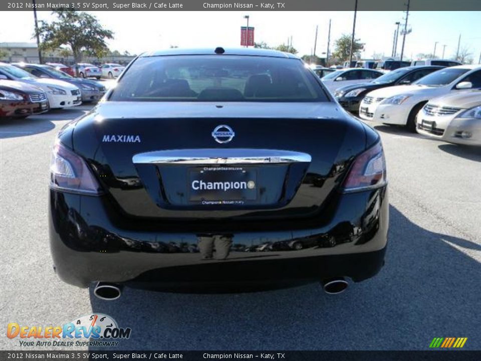 2012 Nissan Maxima 3.5 SV Sport Super Black / Cafe Latte Photo #5