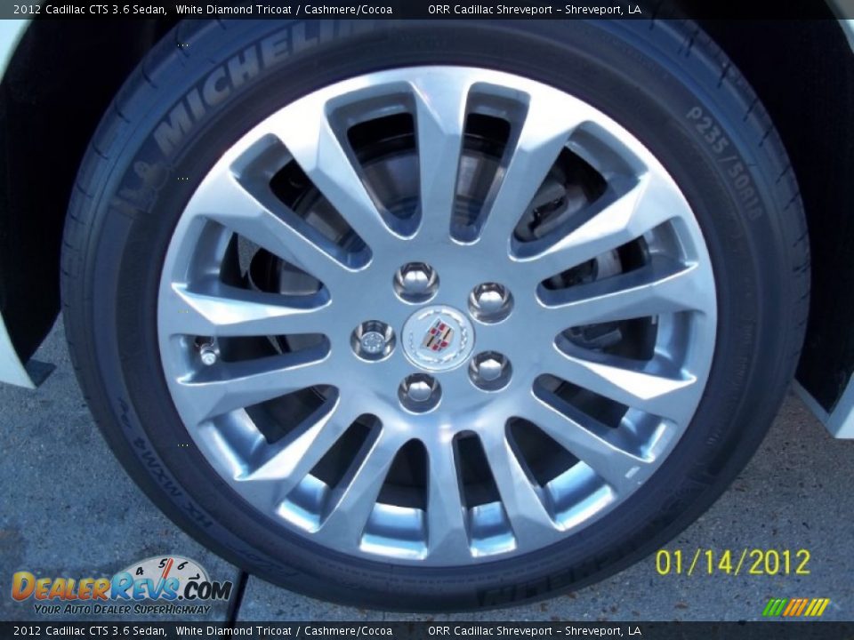 2012 Cadillac CTS 3.6 Sedan White Diamond Tricoat / Cashmere/Cocoa Photo #12