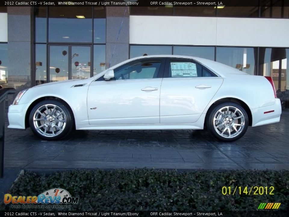 White Diamond Tricoat 2012 Cadillac CTS -V Sedan Photo #5