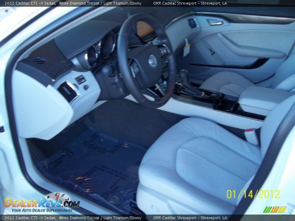 2012 Cadillac CTS -V Sedan White Diamond Tricoat / Light Titanium/Ebony Photo #12