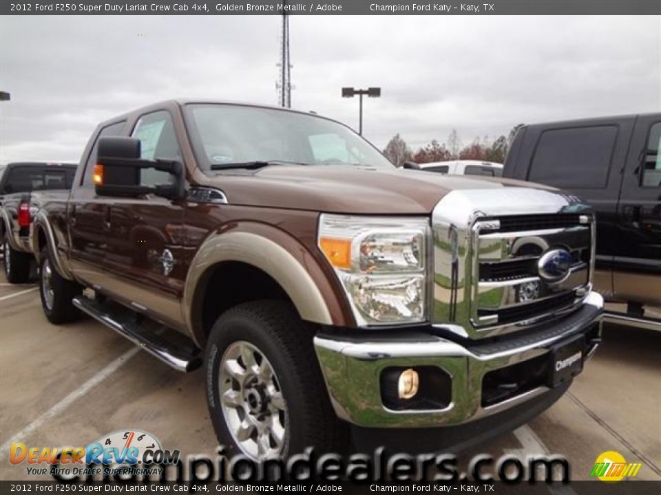 2012 Ford F250 Super Duty Lariat Crew Cab 4x4 Golden Bronze Metallic / Adobe Photo #1