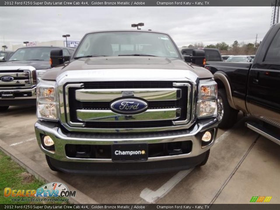 2012 Ford F250 Super Duty Lariat Crew Cab 4x4 Golden Bronze Metallic / Adobe Photo #2