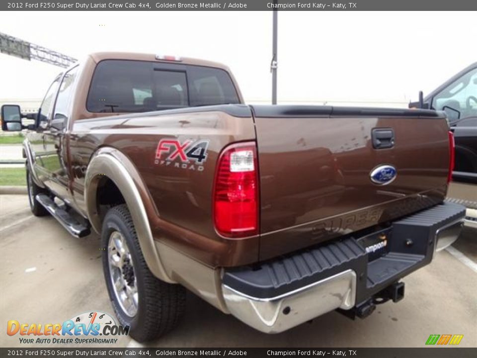 2012 Ford F250 Super Duty Lariat Crew Cab 4x4 Golden Bronze Metallic / Adobe Photo #4