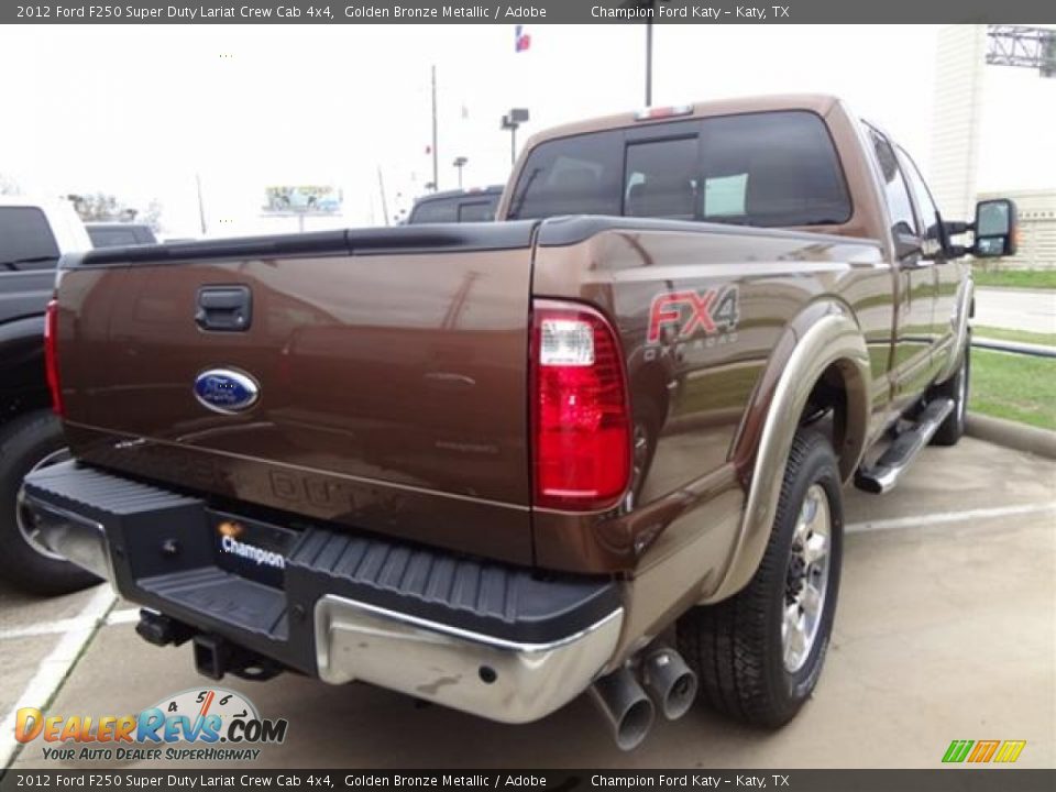 2012 Ford F250 Super Duty Lariat Crew Cab 4x4 Golden Bronze Metallic / Adobe Photo #5