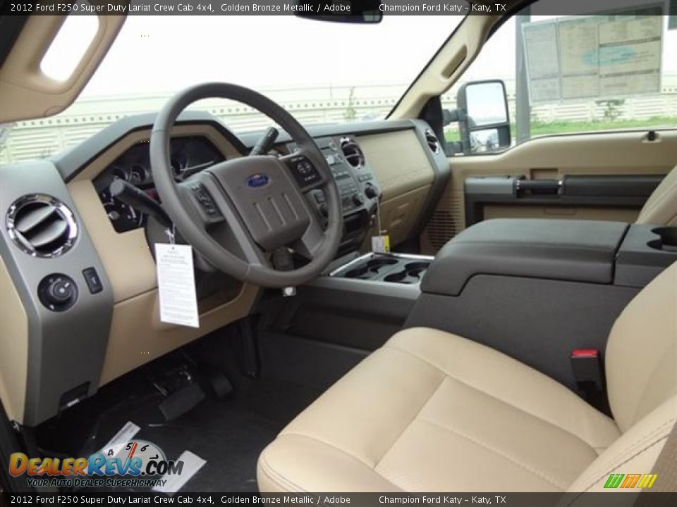 Adobe Interior - 2012 Ford F250 Super Duty Lariat Crew Cab 4x4 Photo #11