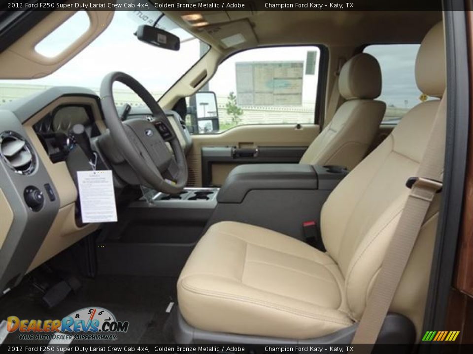 Adobe Interior - 2012 Ford F250 Super Duty Lariat Crew Cab 4x4 Photo #12