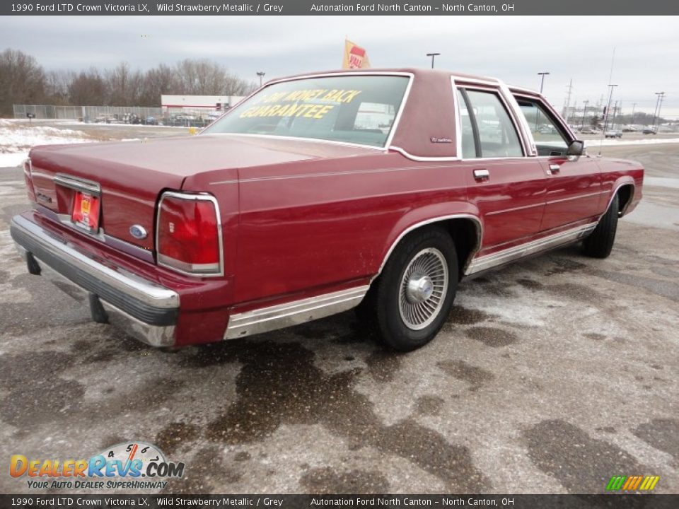 Wild Strawberry Metallic 1990 Ford LTD Crown Victoria LX Photo #3