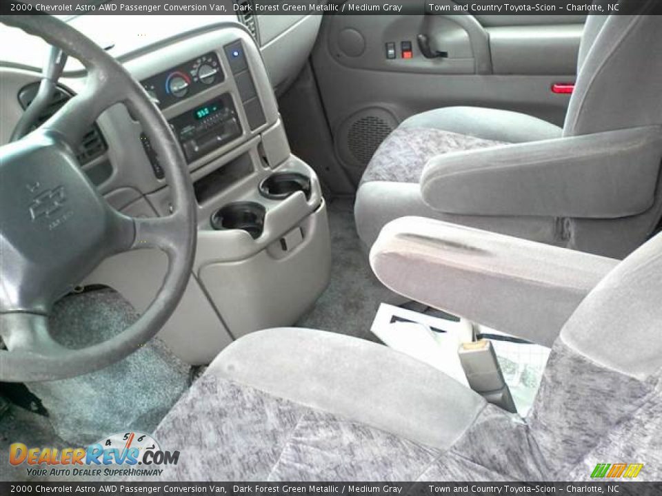 2000 Chevrolet Astro AWD Passenger Conversion Van Dark Forest Green Metallic / Medium Gray Photo #13