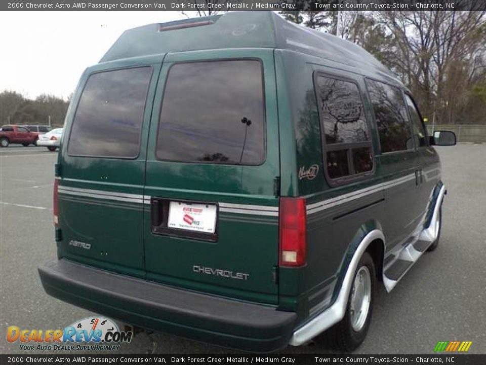 2000 Chevrolet Astro AWD Passenger Conversion Van Dark Forest Green Metallic / Medium Gray Photo #16